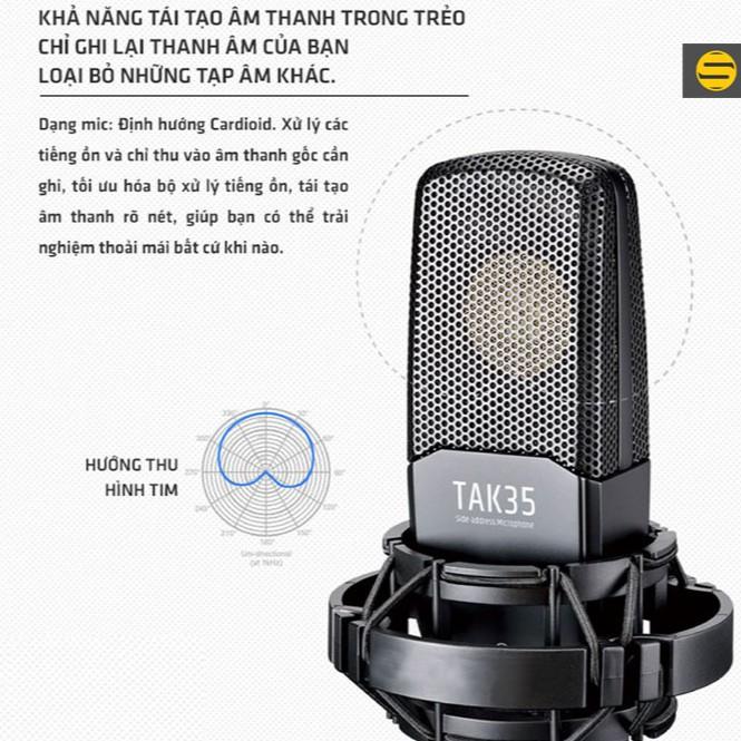 Micro TAKSTAR TAK35 Thu Âm Livestream Hát Karaoke Cao Cấp chuyên nghiệp -  HÀNG CHÍNH HÃNG