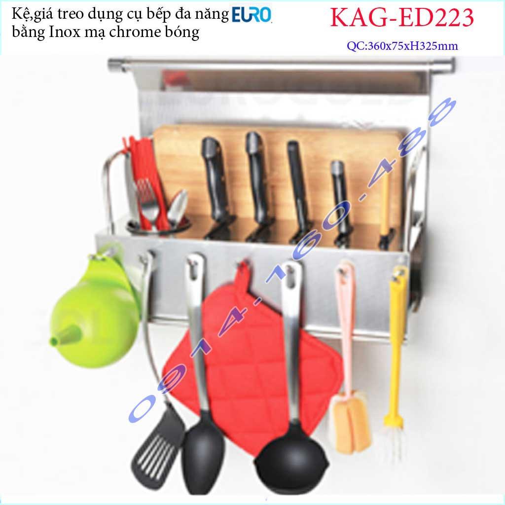 Kệ máng dao muỗng nĩa nhà bếp KAG-ED223, Kệ treo đồ nhà bếp đa năng, giá treo đa năng Euro