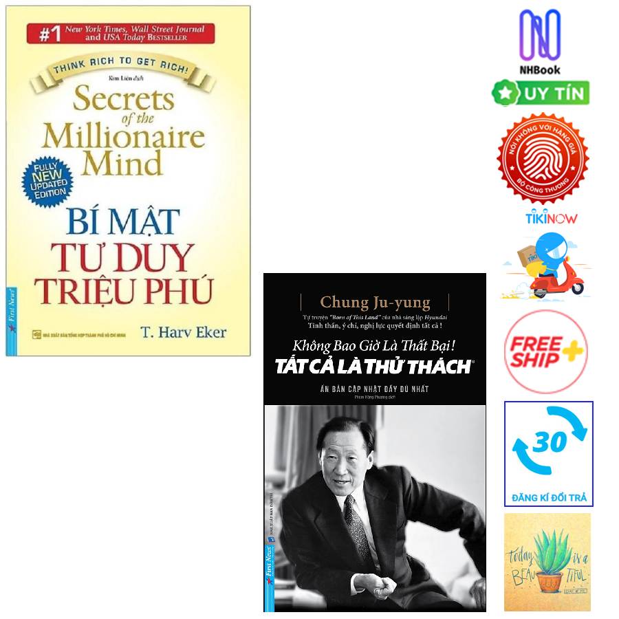 Combo Bí Mật Tư Duy Triệu Phú Và Không Bao Giờ Là Thất Bại - Tất Cả Là Thử Thách