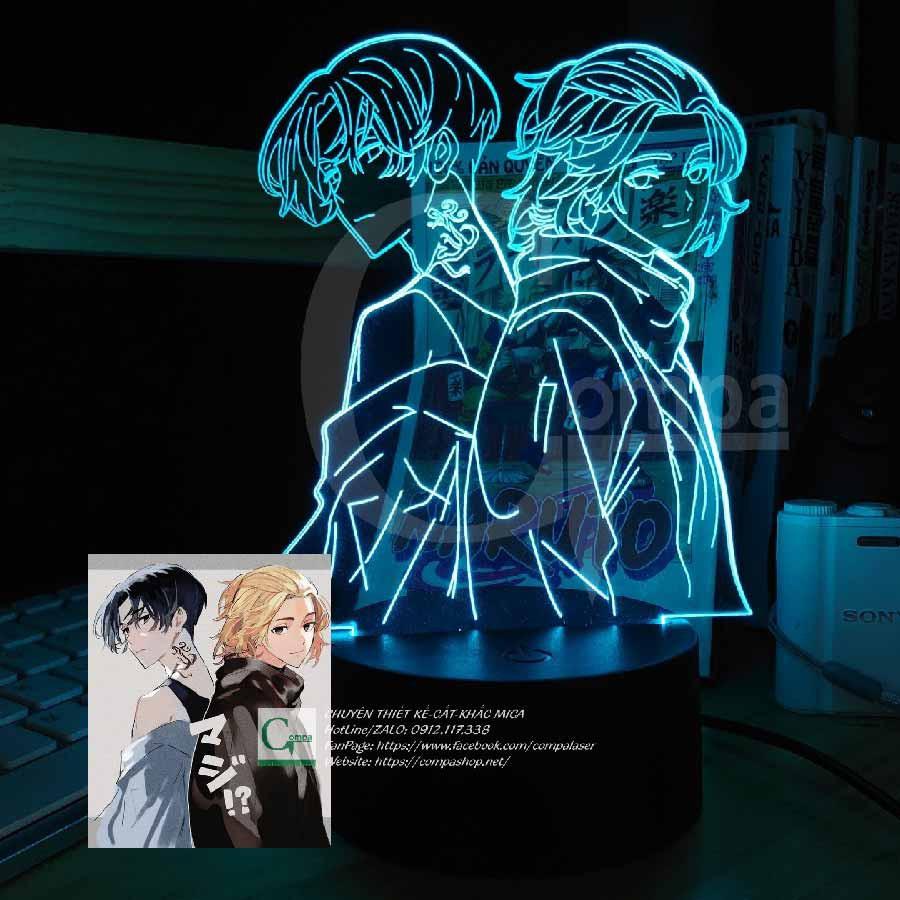 Đèn Ngủ Anime LED 3D Tokyo Revengers Manjiro Sano Type 01 ATKR0101 16 màu tùy chỉnh, quà tặng sinh nhật