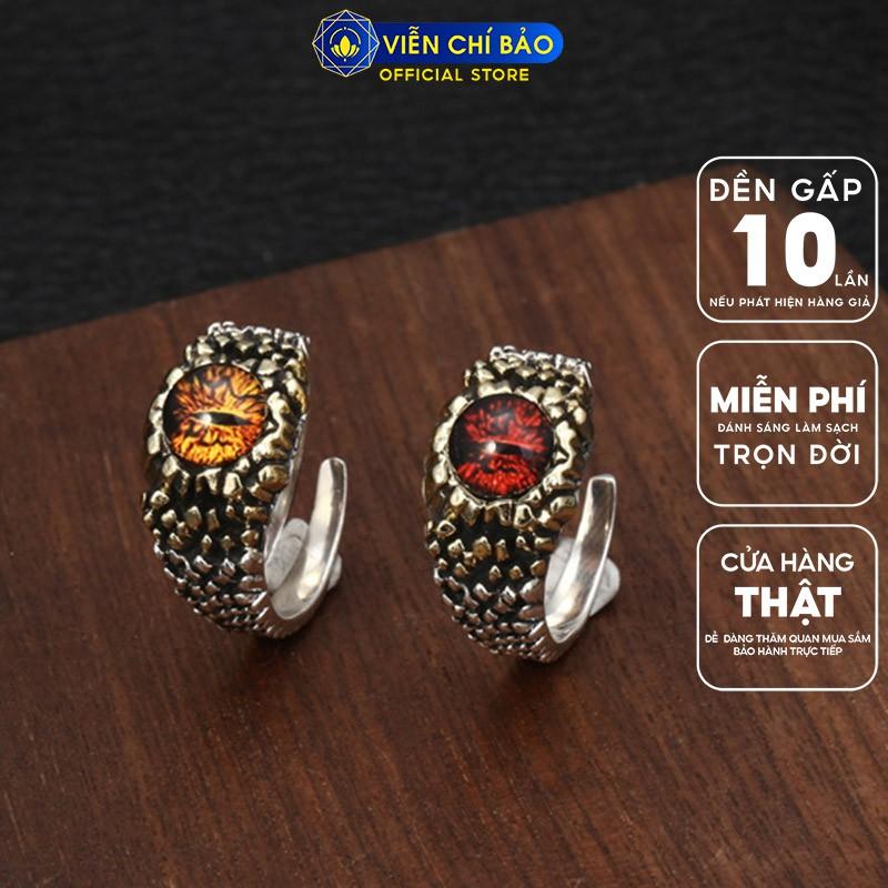 Nhẫn nam bạc Thái m ắt R ồng nhẫn bạc bản hở Viễn Chí Bảo N100905