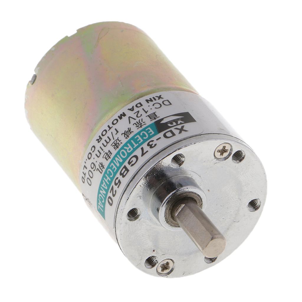 12V 600RPM Electric Gear Motor 6mm Shaft High  Speed Reduce Gear Motor