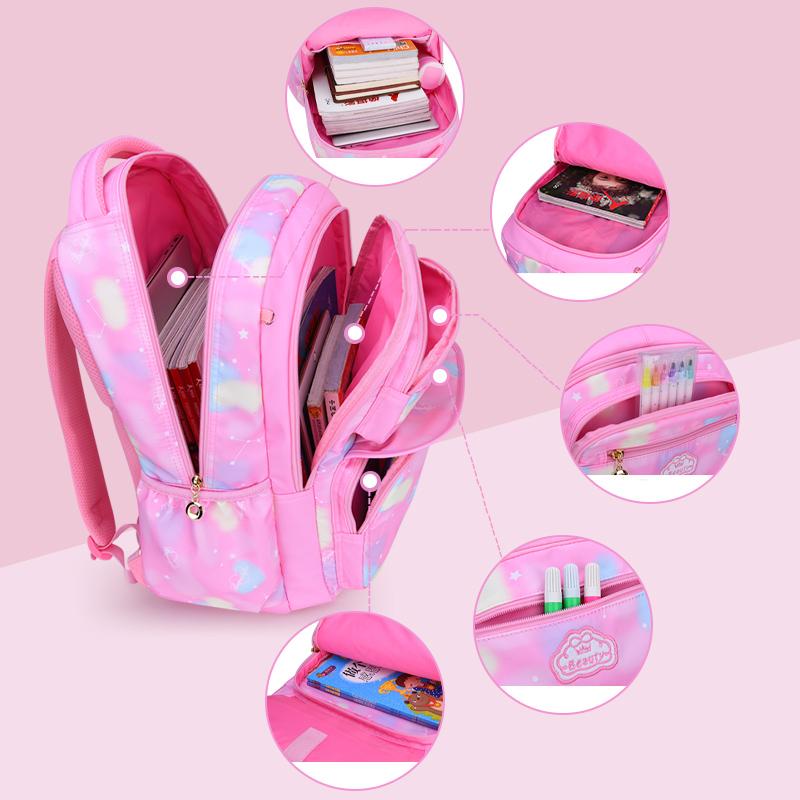 Cô Gái Dễ Thương Trường Túi Trẻ Em Trường Tiểu Học Ba Lô Tất Trẻ Em Túi Sách Công Chúa Schoolbag Mochila Infantil 2 Szies