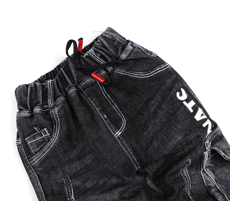 Quần jean đen dài túi hộp in số 3 cho bé trai 0.5-3 tuổi từ 10 đến 15 kg 05041