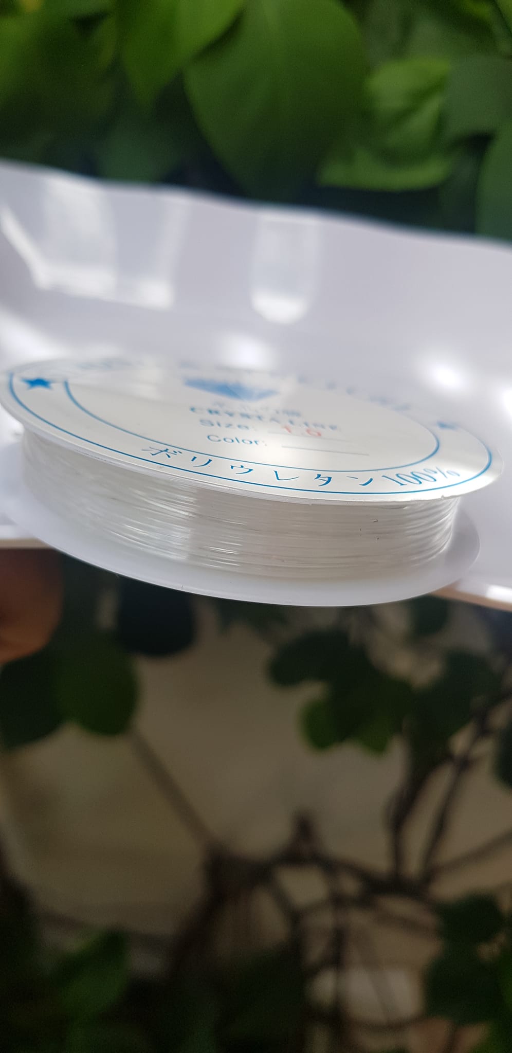 Khoanh tròn cuộn Thun Dẻo Màu trắng nhỏ chuyên xỏ tất cả vòng đeo tay Thun dẻo trắng xỏ vòng tay nam nữ ạ