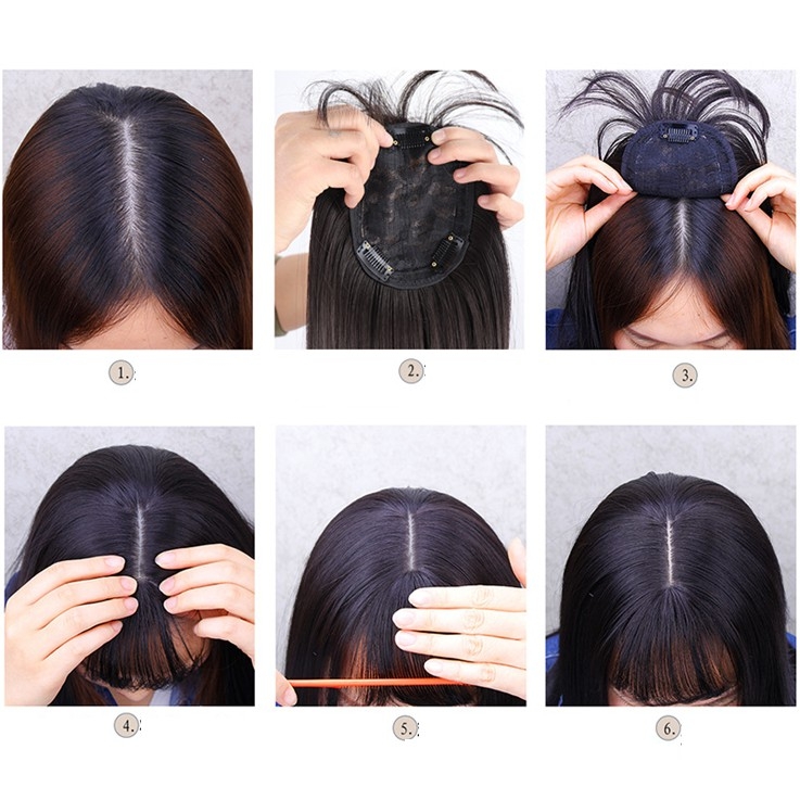 Tóc giả nữ che hói, che bạc, tóc giả cho người trung niên