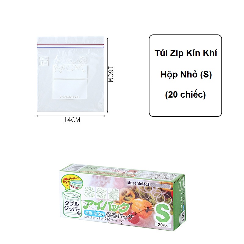 Set 3 HộpTúi Zip Đựng Thực Phẩm An Toàn Tiện Dụng Tái Sử Túi Đựng Thực Phẩm Dụng Phong Cách Nhật Bản - HÀNG CHÍNH HÃNG MINIIN