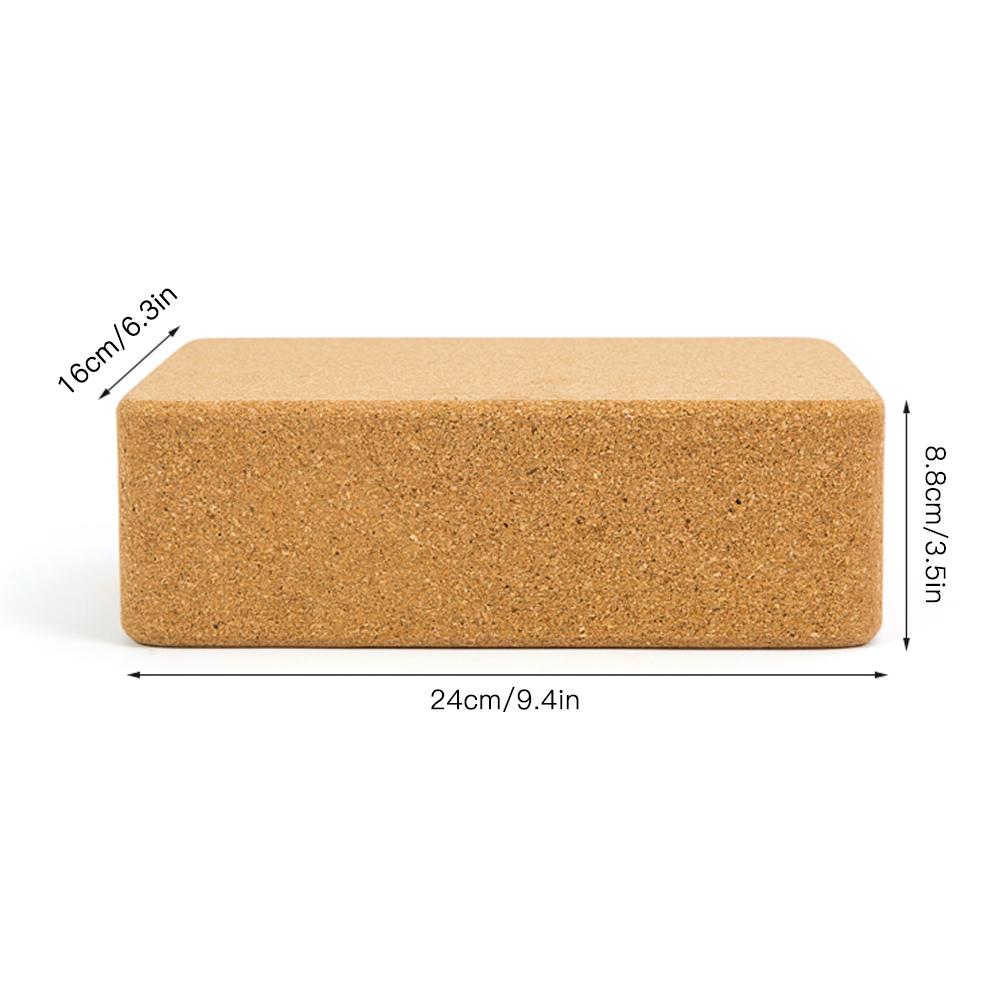 3PCS Yoga Block Cork Sport Home Tập thể dục Tập thể dục gỗ Yoga Gạch khối mật độ cao mềm cho tập thể dục thể thao trong nhà Color: Gold