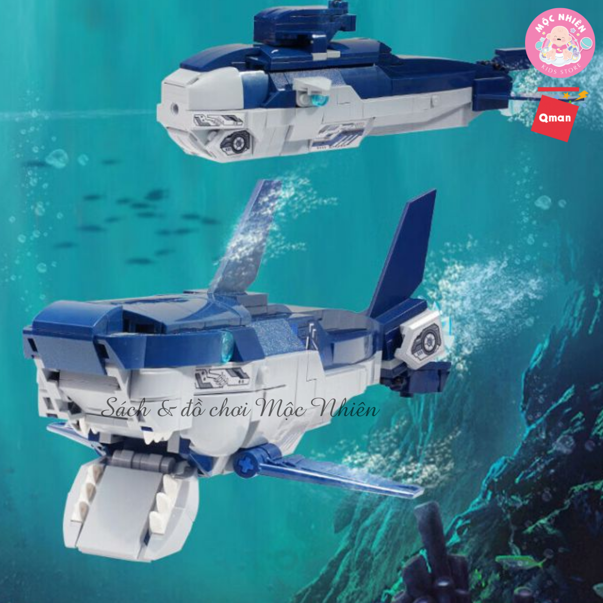 Đồ chơi lắp ráp xếp hình Qman 42113 - Bảo vệ biển sâu (237 mảnh ghép) - Dành cho bé từ 6 tuổi