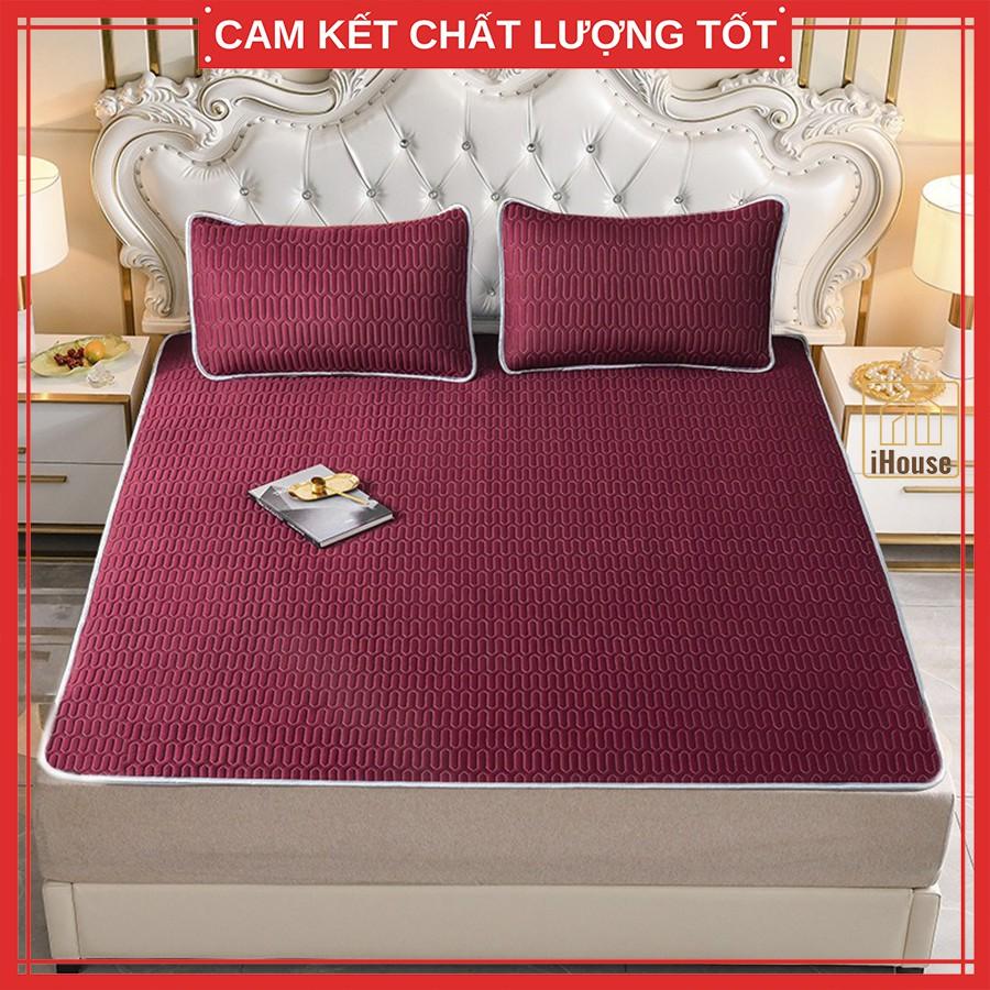 Chiếu điều hoà cao su non, Chiếu điều hoà Latex mát mẻ dễ chịu cho bé và gia đình 1m6 1m8 2m xanh đỏ