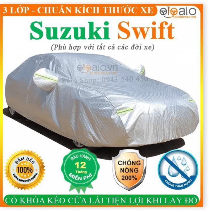 Bạt Phủ dành cho Ô Tô Suzuki Swift Cao Cấp 3 Lớp Chống Nắng Nóng Chống Nước Chống xước