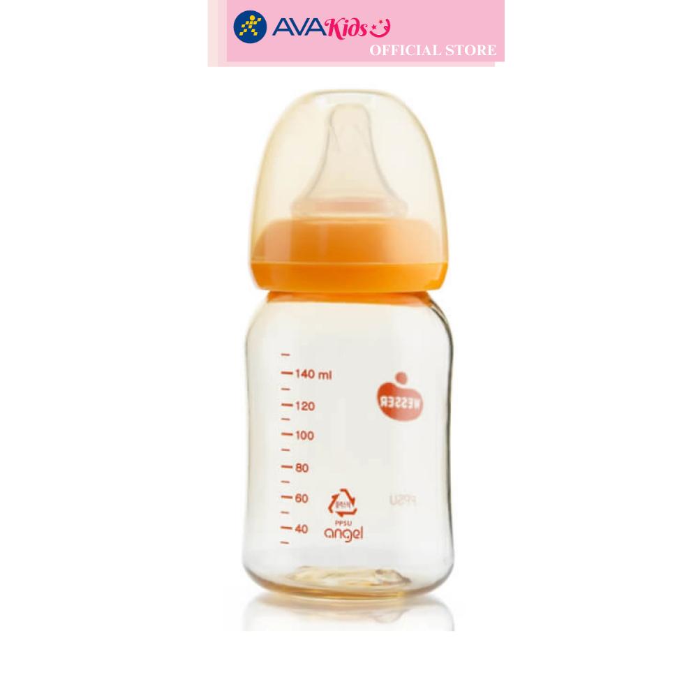 Bình sữa nhựa PPSU Wesser TBSWPP140 cổ hẹp 140 ml (0 - 3 tháng)