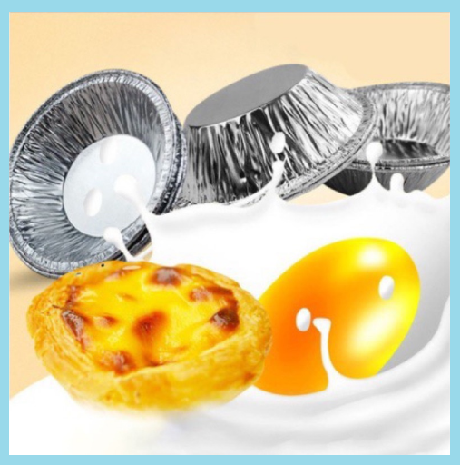 Đế làm bánh, Set 50 đế nướng bánh tart trứng tại nhà siêu tiện bằng lá nhôm GD603-ChenBac50