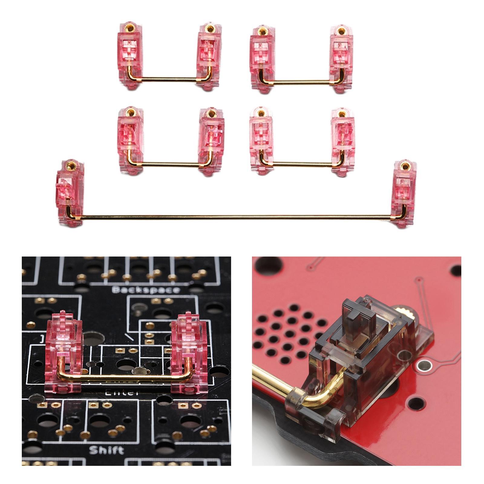 PCB Screw-in Stabilizers for Mechanical Keyboard pink 1 6.25u 4 2U