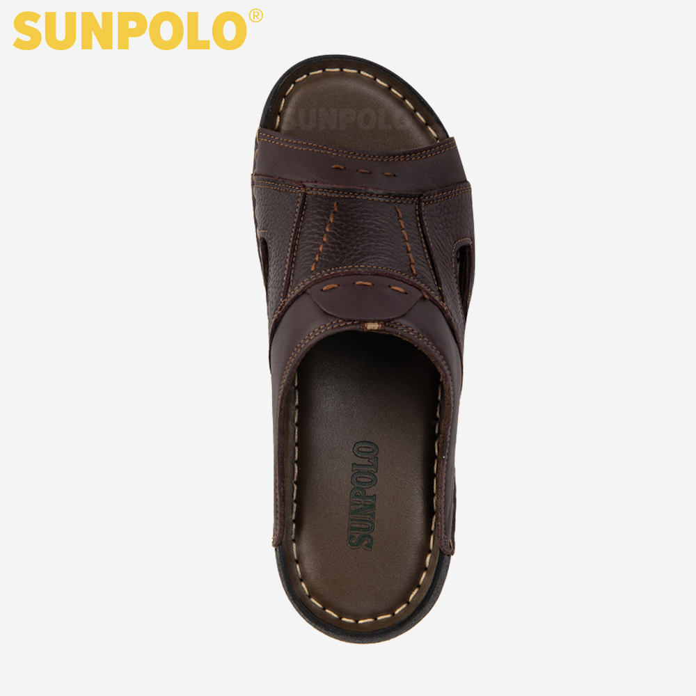 Dép Quai Ngang Da Bò SUNPOLO SQND31