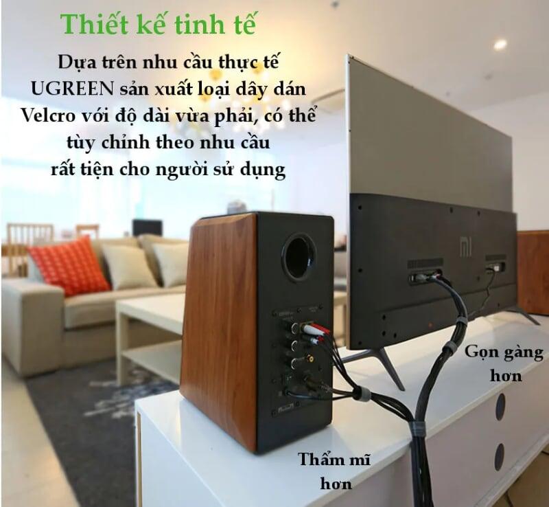 Ugreen UG2031420314TK 17.8CM Dây dán Velcro đa năng tiện dụng - HÀNG CHÍNH HÃNG