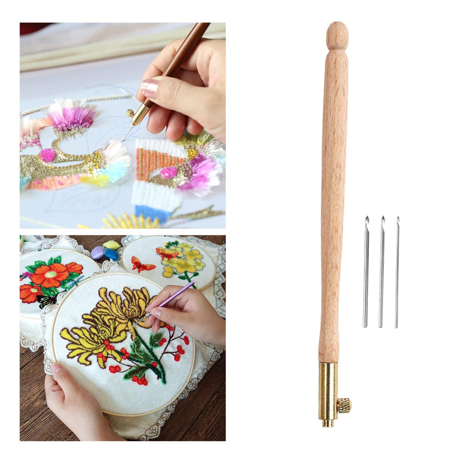 Embroidery Crochet Hook French Crochet  DIY Tools  Sewing Wood