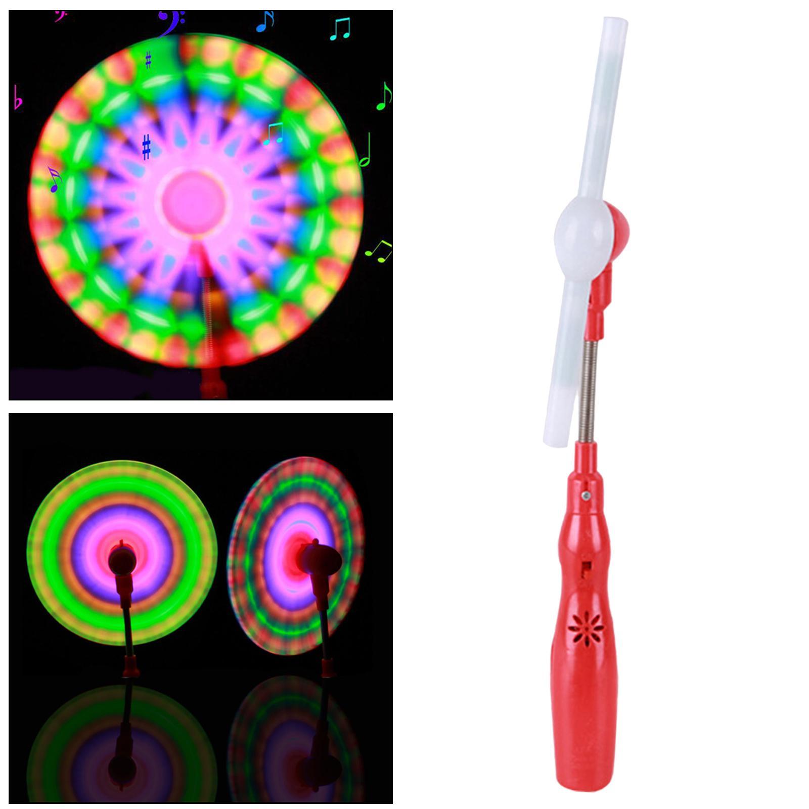 Light up Swivel Windmill Toy LED Windmill Rotating Toy with Light and Sound Sensory Toy Glowing Outdoor Toy for Carnival Favor Kids Girls Boys
