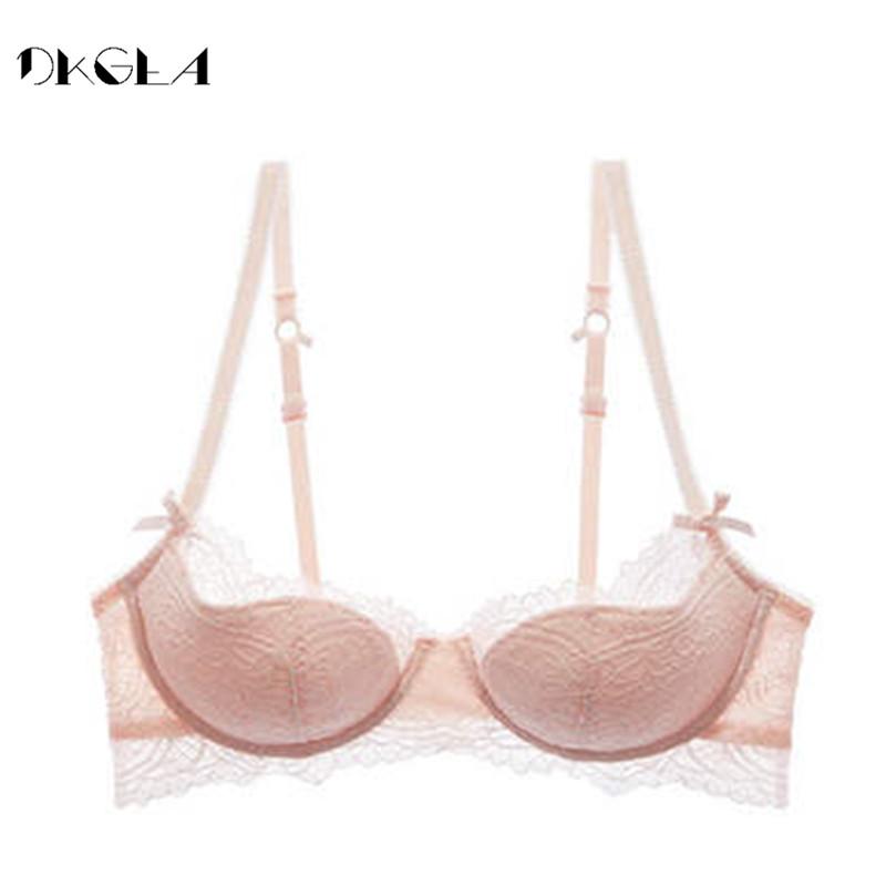 Thời Trang Trẻ Trung Cô Gái Áo Ngực Plus Kích Thước D E Cup Mỏng Quần Lót Cotton Sexy Áo Hồng Quần Lót Ren Push Up áo Lót Ngực Thêu