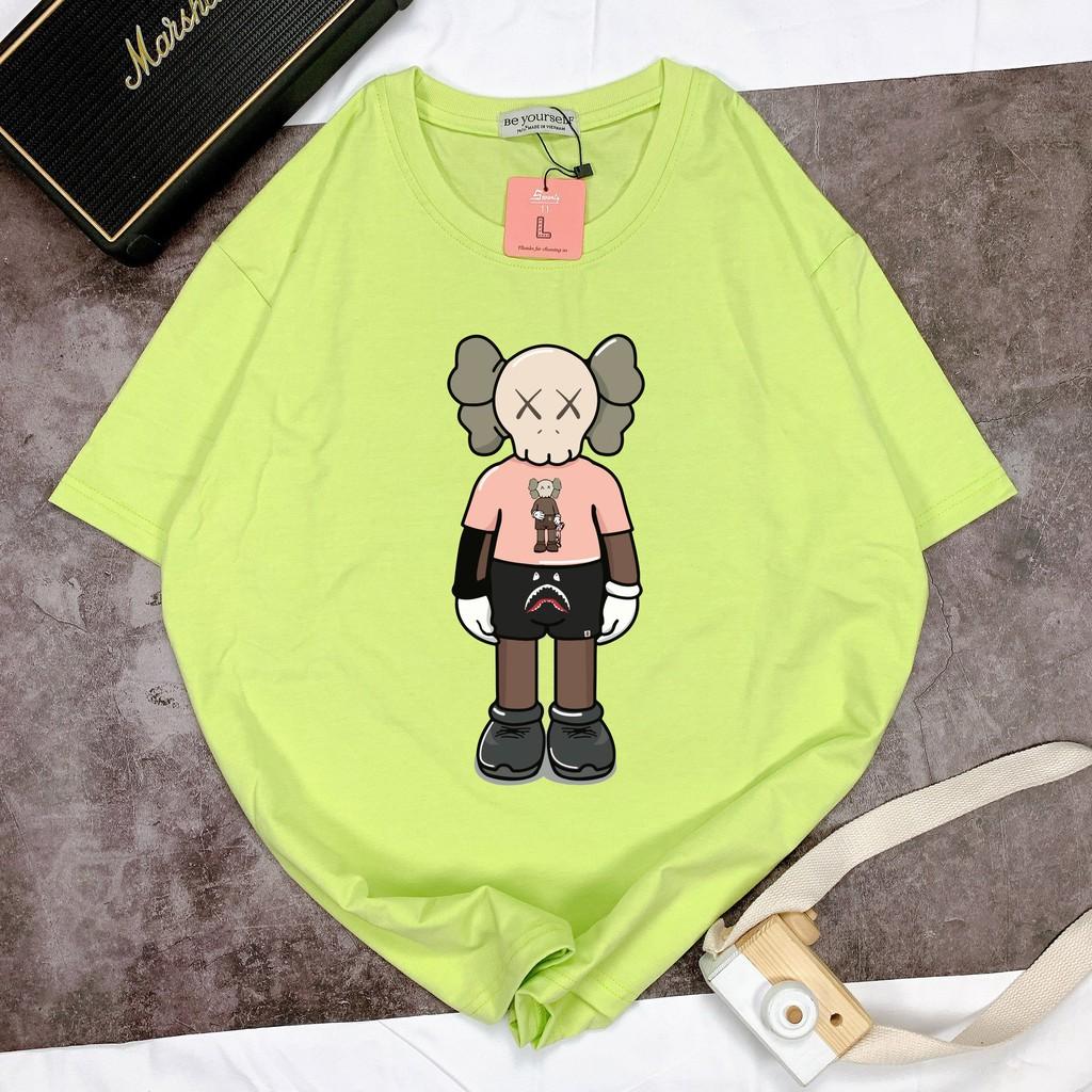 Áo thun tay ngắn Be Yourself unisex size M L XL - Gấu áo hồng