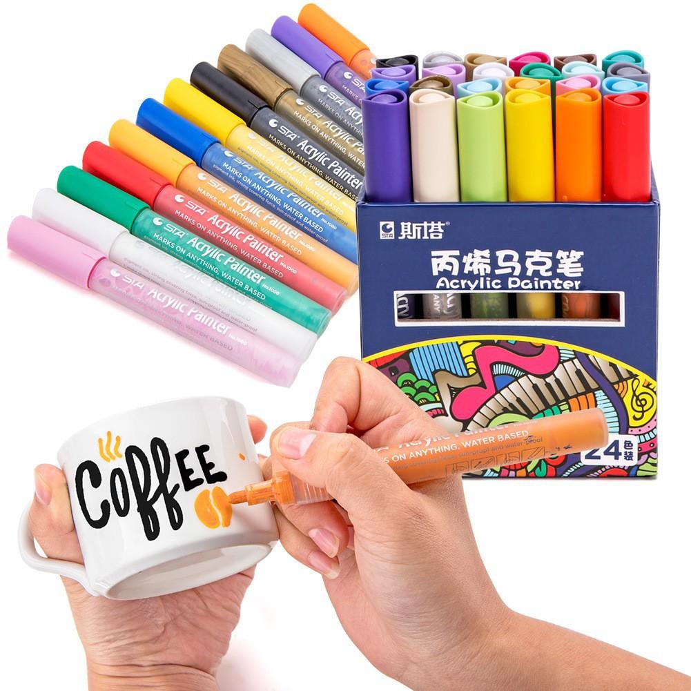 Bộ bút sơn Acrylic Painter 24 màu, vẽ trên nhiều chất liệu