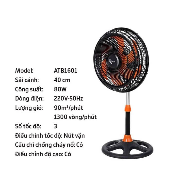 Quạt turbo ASIAvina - Quạt lửng turbo ASIAvina ATB1601 - Hàng chính hãng