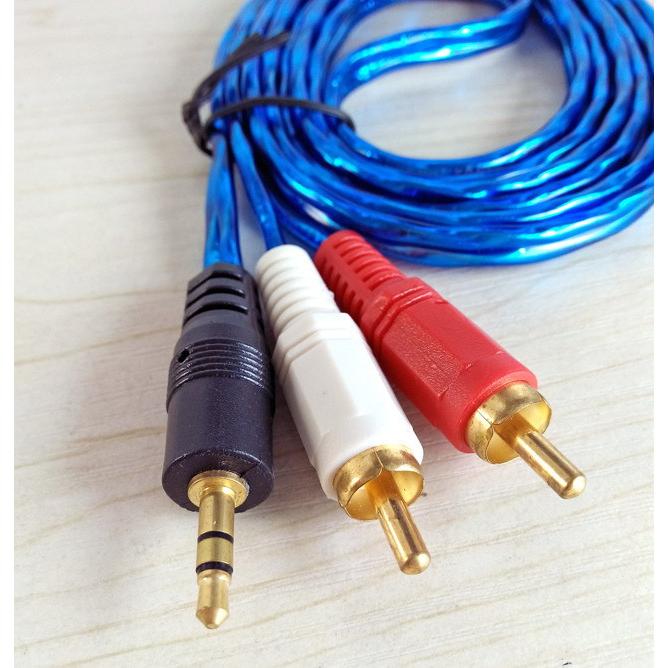 Dây tín hiệu vào 3.5mm ra 2 đầu bông sen , dài 1.5m # phụ kiện âm thanh