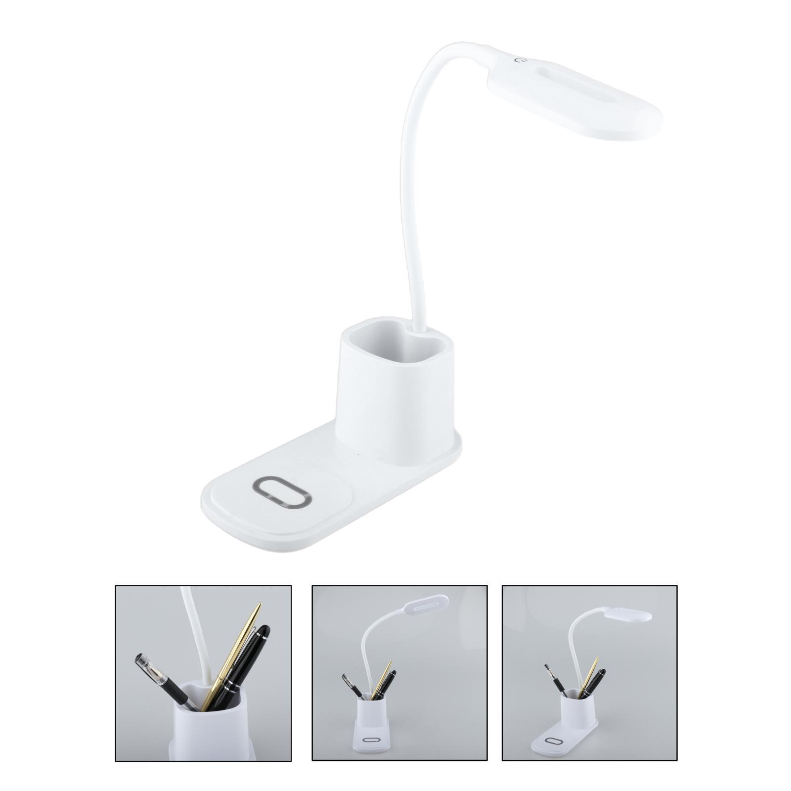 LED Desk Lamp with Wireless Charger, Table Lamp Lighting with 3 Brightness Level for Reading,Working