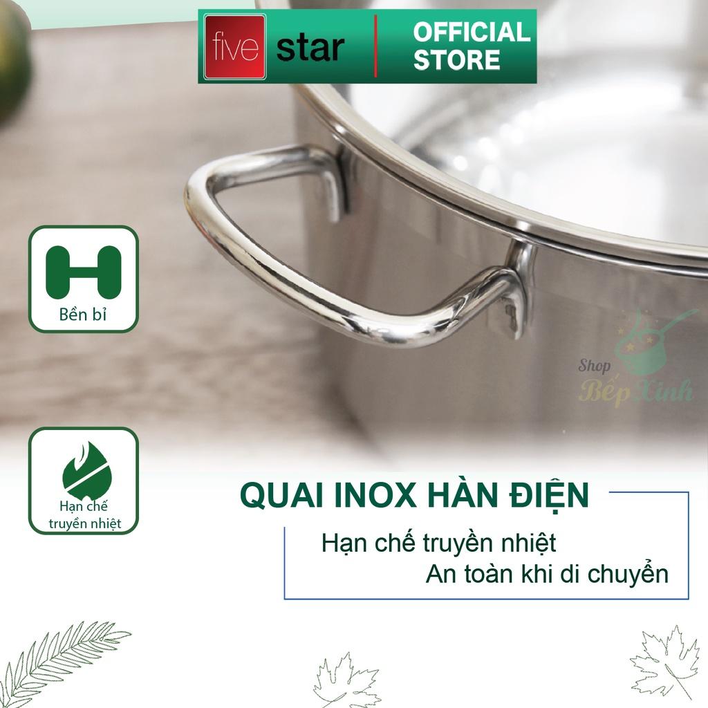 Nồi inox 430 cao cấp Fivestar 3 đáy từ , dùng được mọi bếp