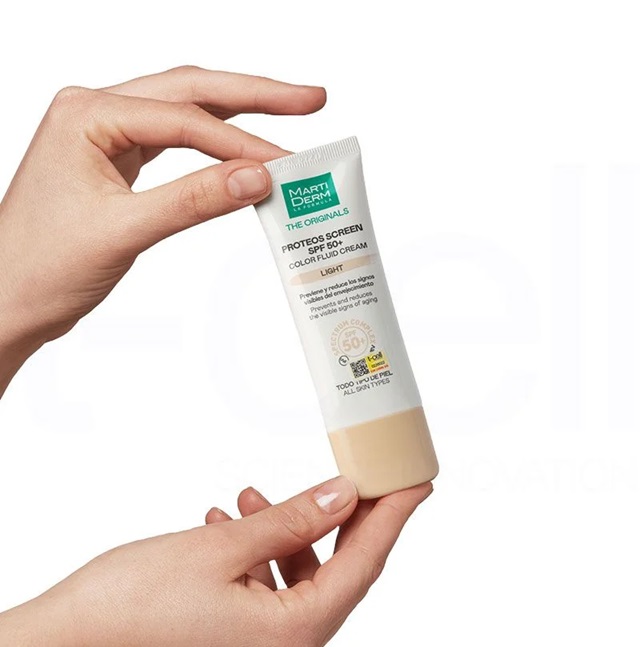 Kem Chống Nắng MartiDerm Light Làm Đều Màu Da - MartiDerm Proteos Screen SPF50+ Color Fluid Cream (Light) (40ml)