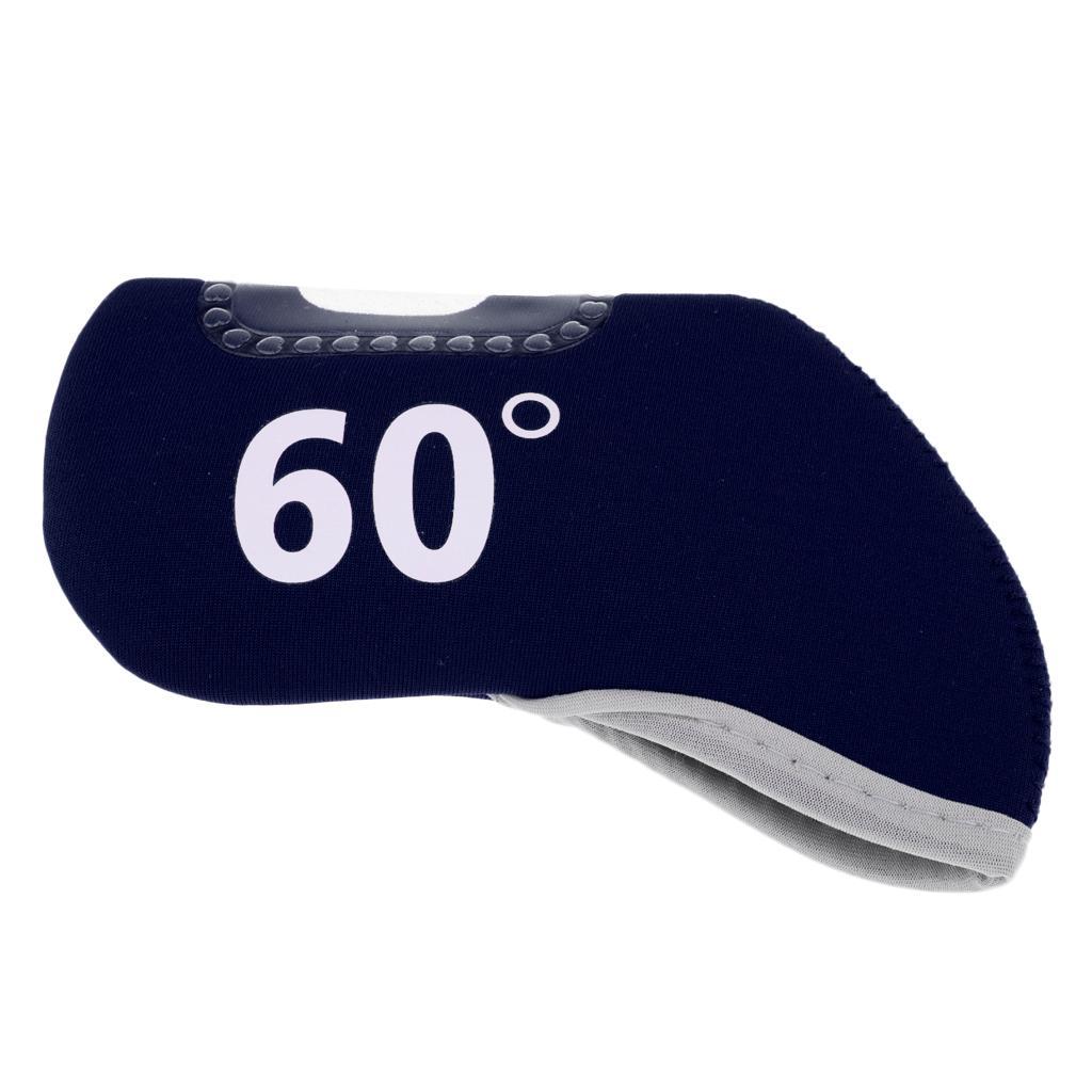 2-5pack Golf Club Iron Putter Headcover Head Cover Protector 60 Degree Navy Blue