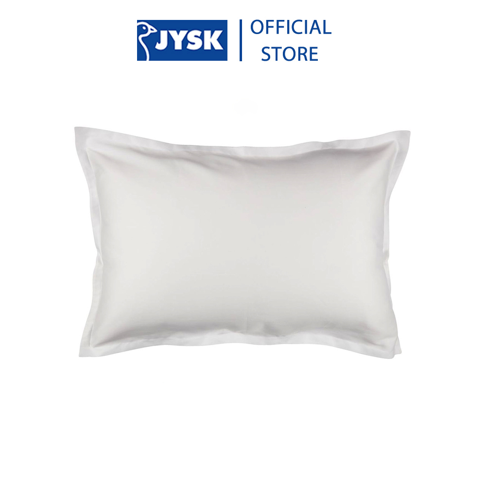Vỏ gối cotton sateen | JYSK Sally | trắng | R50xD70cm