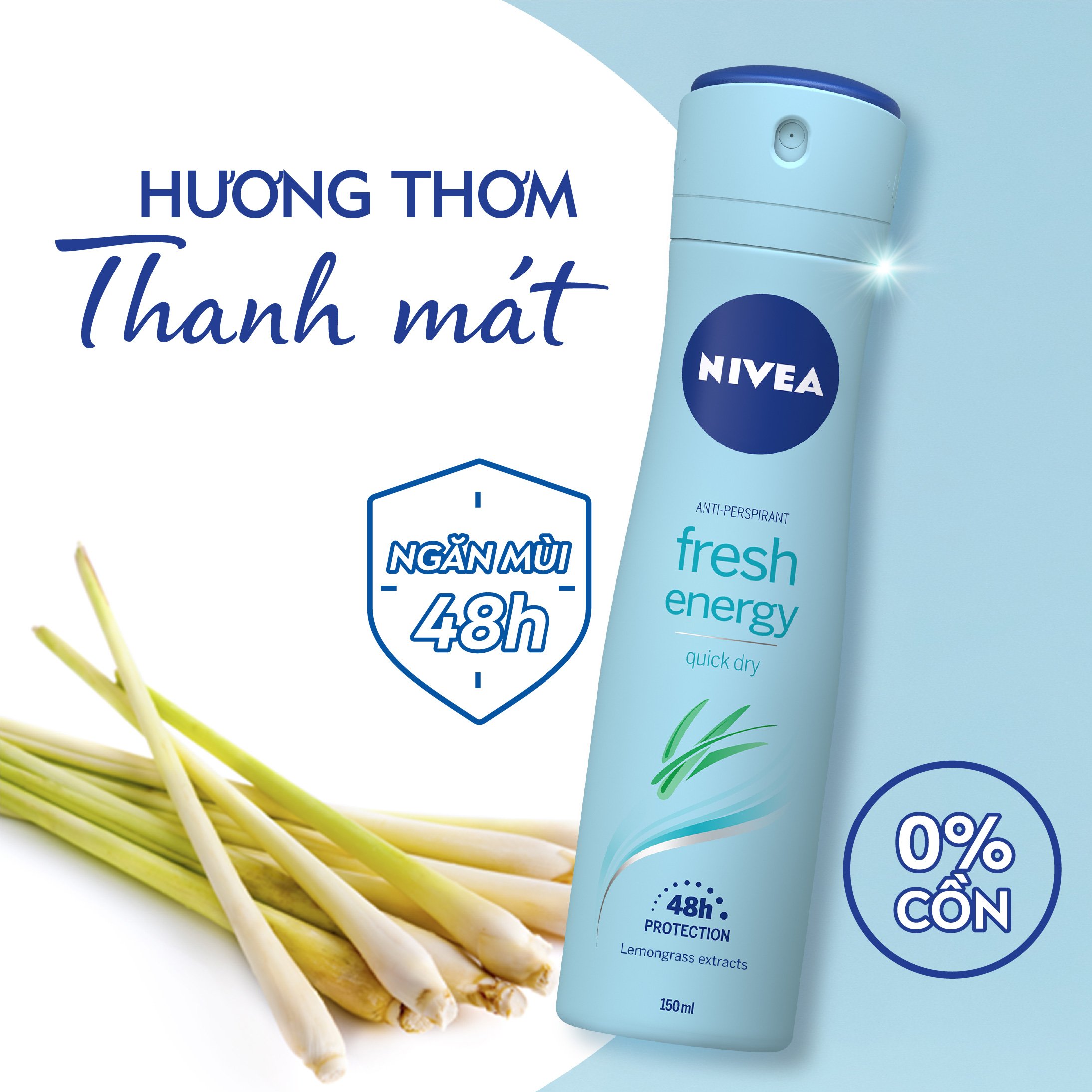 Xịt Ngăn Mùi NIVEA Tươi Mát Sức Sống (150 ml) - 83750