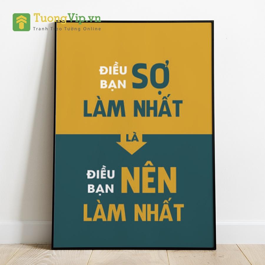 Tranh Canvas  - Tranh Treo Tường Slogan Tạo Động Lực 7 - Tặng Kèm Đinh Đóng Tường Không Cần Khoan