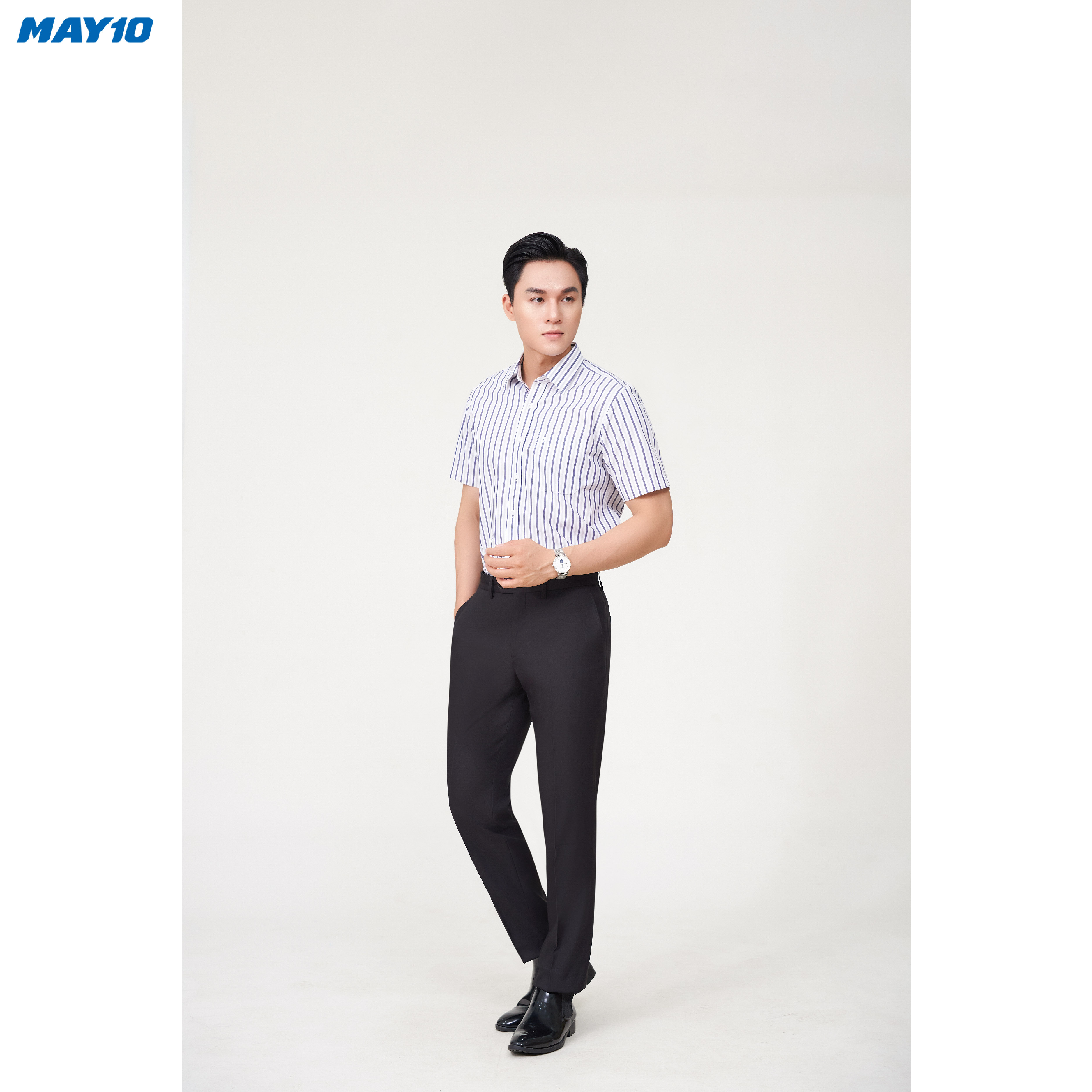 Sơ mi nam cộc tay May 10 form Regular mã 010123157 52