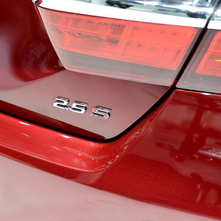 Decal tem chữ dán xe ô tô, xe hơi mẫu: 2.5G, 2.5Q và 2.5S