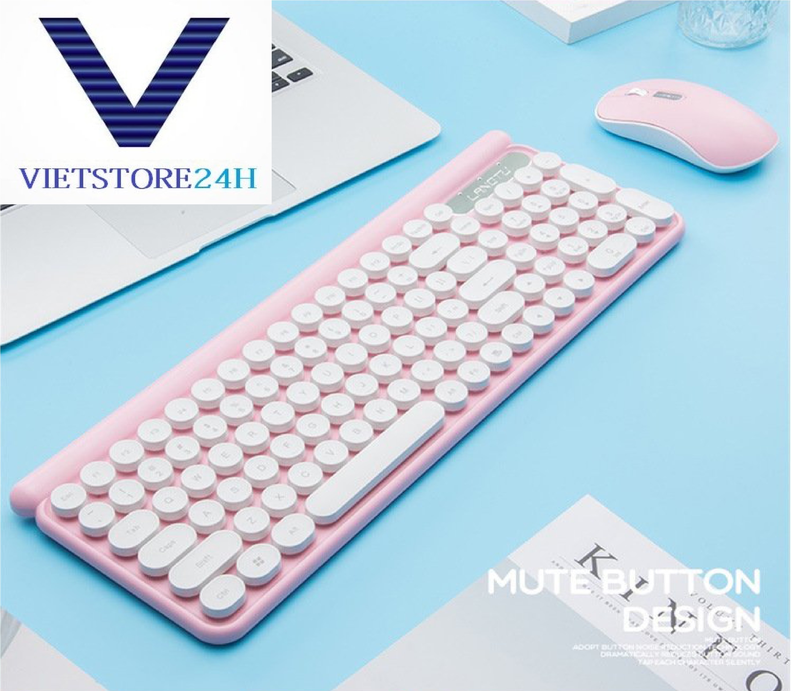 Bộ Bàn Phím Chuột Không Dây LANGTU LT400 VT - Hàng chính hãng