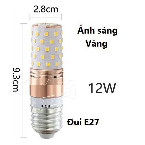 Bóng đèn LED bắp, trụ, tròn, búp 5w,7w, 9w, 12w sáng trắng hoặc vàng, Đuôi E14 hoặc E27