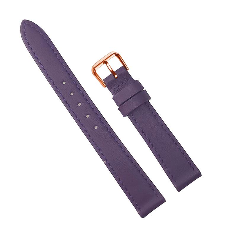 Dây da đồng hồ nam nữ DA BÒ THẬT 2 LỚP MỎNG, SIÊU DẺO BO-03 KHÓA CÀI size 12 - 14-16-18 - 20mm