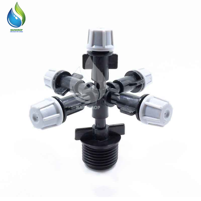 BÉC PHUN SƯƠNG XÁM 5 CỬA NỐI CHÂN REN 21