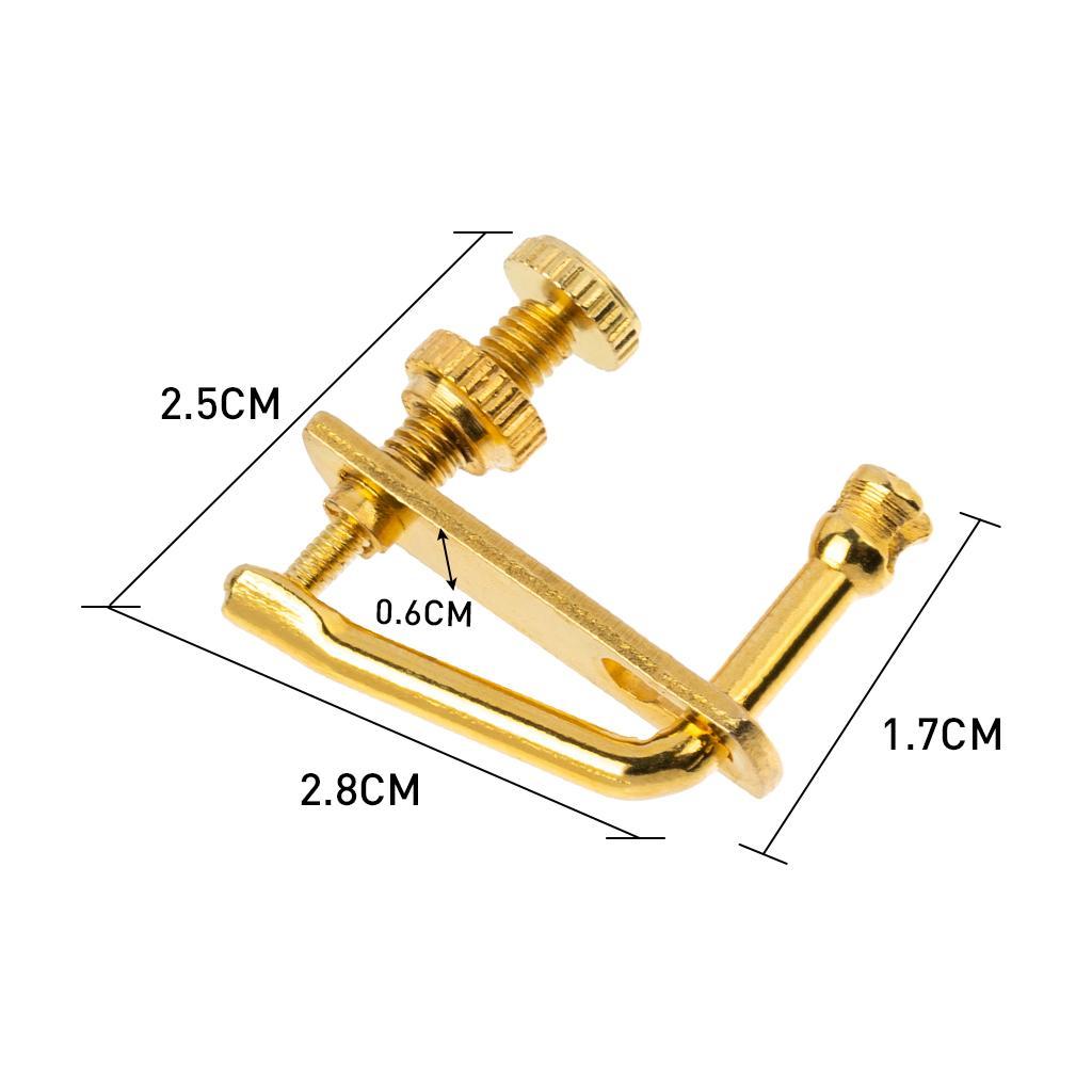 4 Pieces Golden Plated Violin String Fine Tuner Adjuster Part for 4/4 3/4 Violin
