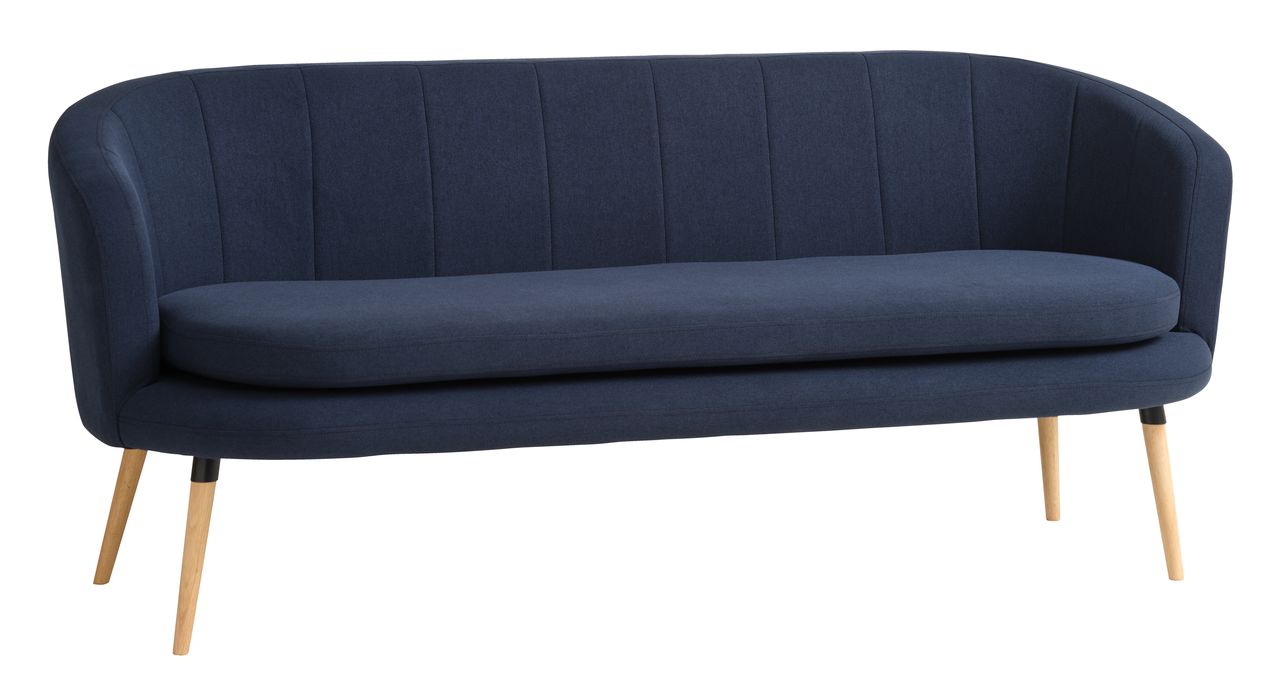 Sofa 3 chỗ | JYSK Gistrup | vải polyester | xanh đậm | R198xS78xC76cm