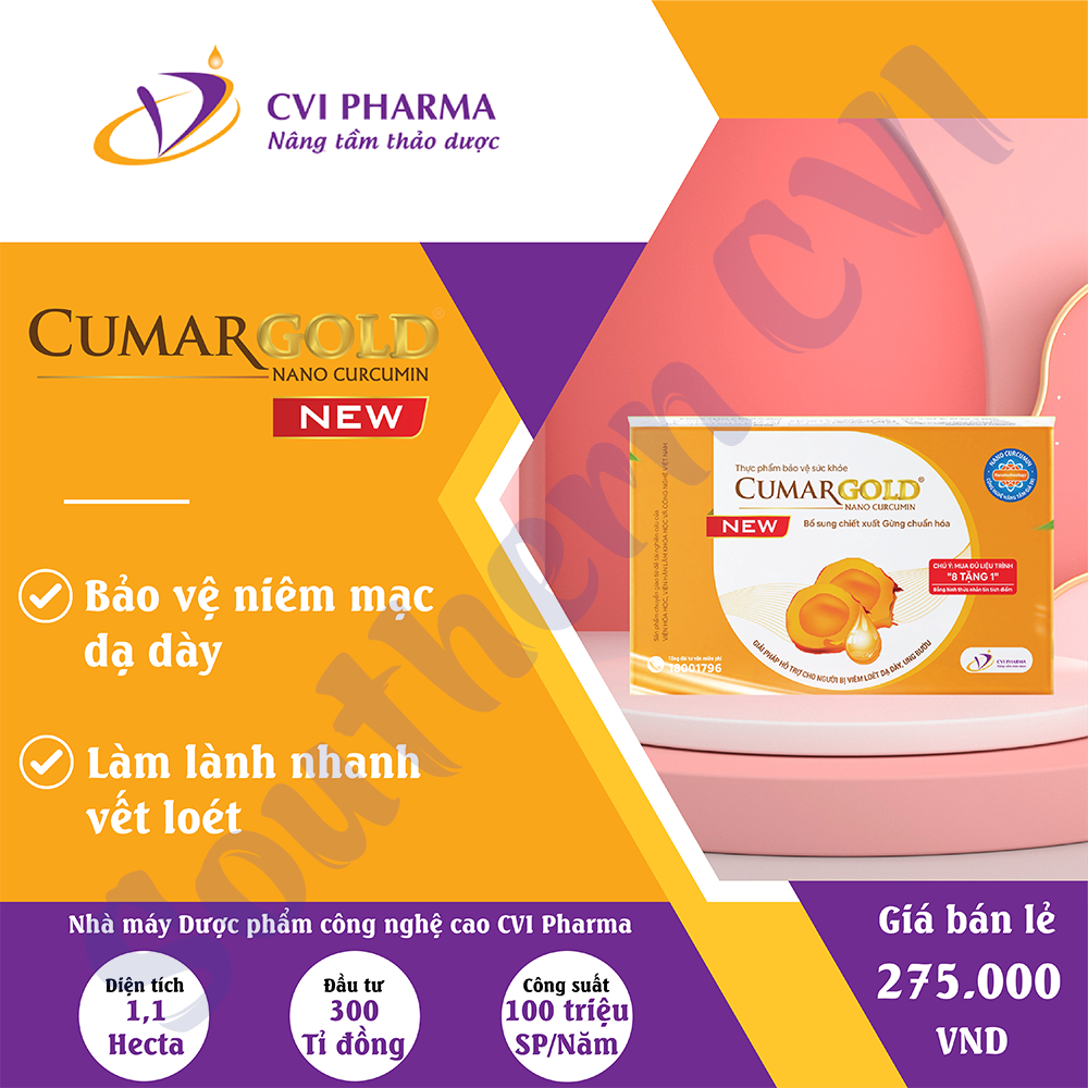 CumarGold New Hộp 30 Viên - Hỗ Trợ Đau Dạ Dày Lành Nhanh Vết Loét