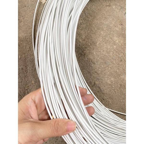 1 Mét dây thép bọc nhựa màu trắng loại 2,5 li không rỉ- hàng tốt, chất lượng
