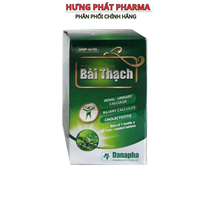 Viên uống Bài Thạch trị sỏi thận-tiết niệu, sỏi mật ,viêm túi mật – Lọ 45 viên 