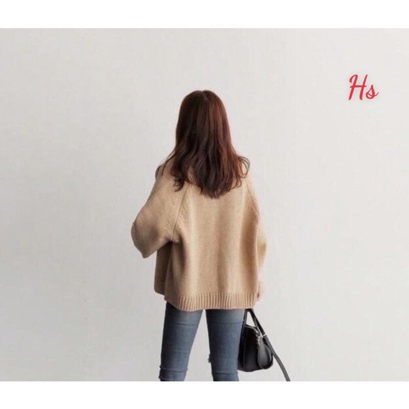 ÁO KHOÁC CARDIGAN TRƠN NỈ PHA LEN NÂU CHOCO XÁM - ÁO CADIGAN XÁM CÚC CÀI BASIC ULLZANG - ÁO CARDIGAN CỔ TIM HÀNG CÚC GIỮ