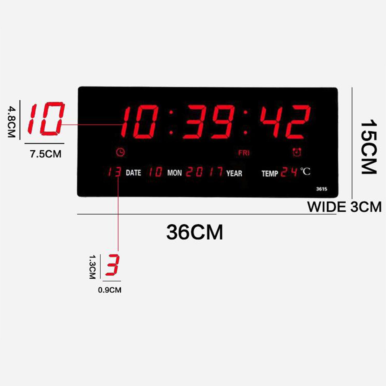 17'' LED Screen Clock 24H Time  US