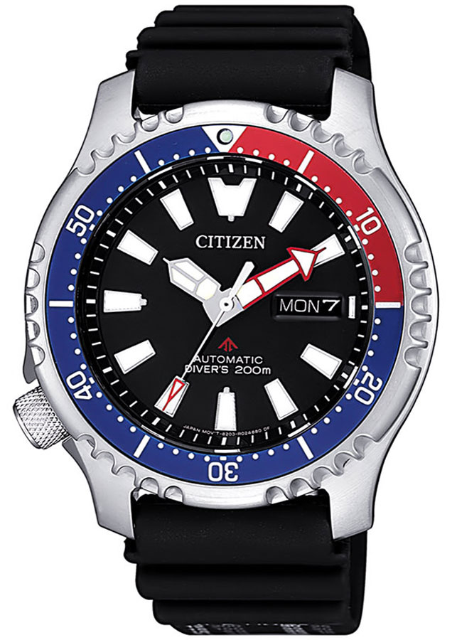 Đồng Hồ Nam Citizen Dây Cao Su NY0088-11E - Mặt Đen