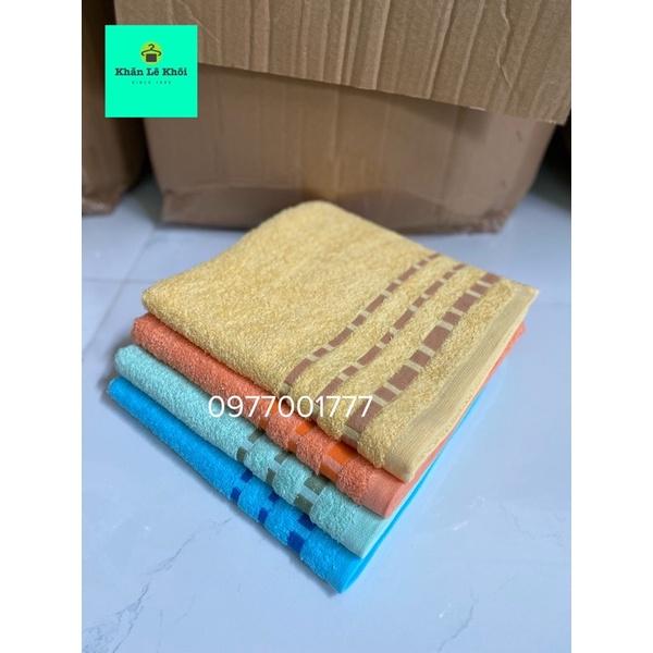 Khăn tắm vừa 50x100cm 100% cotton thấm hút tốt Hoạ tiết ô - Thương hiệu KMH Nhiều màu