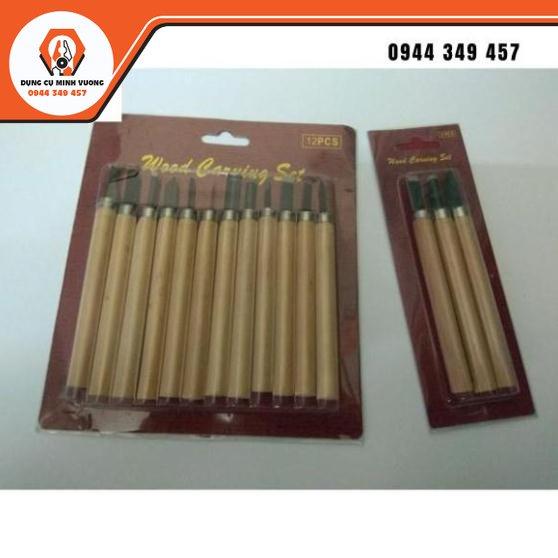 Bộ 12 dao đục, điêu khắc gỗ cho thợ chuyên nghiệp